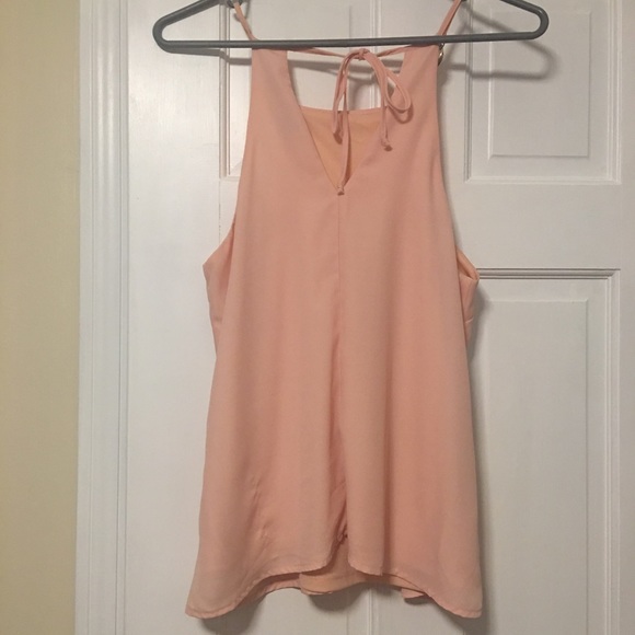 Light pink top with gold accent straps - Picture 2 of 2